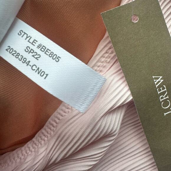 J.Crew Women's Ribbed Curved-Waist Cheeky String Bikini Bottom Size M NWT - Picture 8 of 12